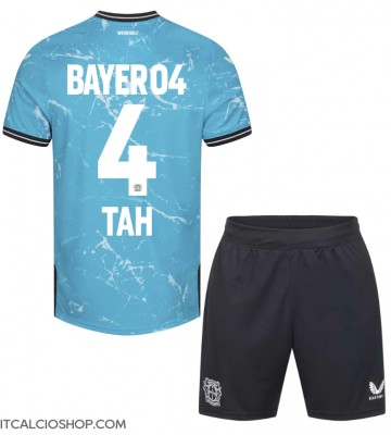 Bayer Leverkusen Jonathan Tah #4 Terza Maglia Bambino 2023-24 Manica Corta (+ Pantaloni corti)